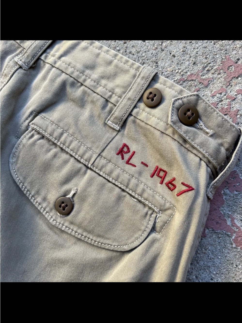 Vintage Polo Ralph Lauren Military Khaki Chino Pants Boys L or Men's XS 28 x 29